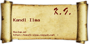 Kandl Ilma névjegykártya